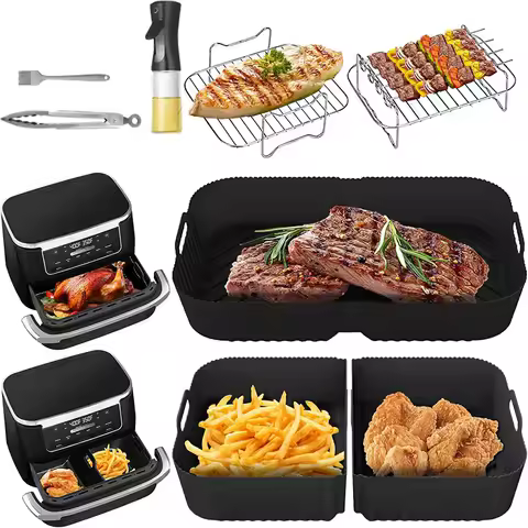 Silicone Mold Air Fryer for Ninja Foodi AF500EU Reusable Silicone Air Fryer Tray Basket Air Fryer Co