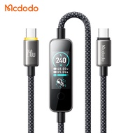 Mcdodo USB-C to USB-C Cable 240W Fast Charging Braided Nylon 1.2m Cable with TFT Screen Display CA-8