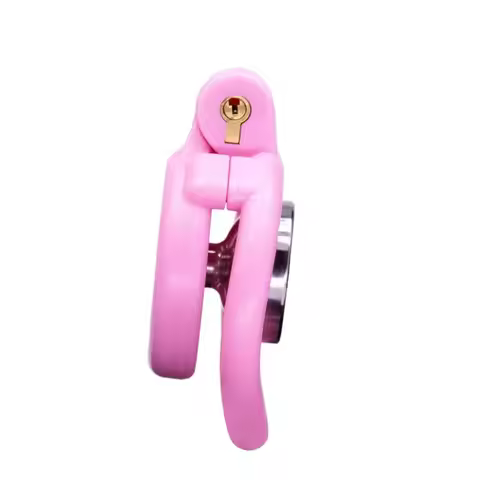 Catheter Pink Detachable Snake-shaped CB Lock Urine Block Plastic Chastity Lock with Negative Number