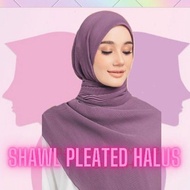 🌸🌸 NEW DESIGN B EYELASH SHAWL PLEATED CRUSH COTTON CHIFFON Jersey Shawl - SET  🌹PREMIUM HABIBI TUDUNG🌹🌹 BORONG