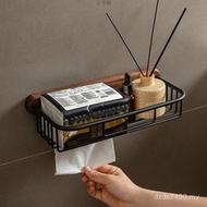 Wall-Mounted Walnut-Free Toilet Tissue Box Toilet Rack Tissue Rack Storage Toilet Paper Roll Paper P