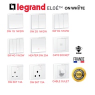 LEGRAND ELOE SWITCH 1G 2G 3G 4G ( 1W/2W ) 13A / 15A HEATER SWITCH 20A (Legrand ELOE Series)