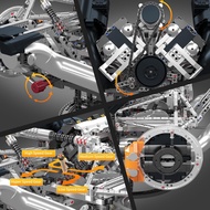 Mould King V8 Engine Building Blocks Sets, V8 Engine Model kit, Build Your Own STEM Model Engine, 8-