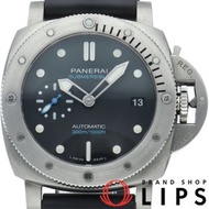 二手沛納海潛水錶 42mm PAM02973，附原廠錶盒、保固卡，不鏽鋼錶殼/橡膠錶帶，黑色，男士腕錶，成色極佳