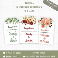 HANGTAG SOUVENIR LABEL UCAPAN TASYAKURAN KEHAMILAN 4 BULANAN 7 BULANAN