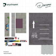 Realistic Papercraft Diorama JDM Parking Lot 1/64