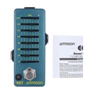 ammoon EQ7 Mini Guitar Equalizer Kesan Pedal 7-Jalur EQ Aluminium Alloy Body Aksesori Gitar Pintasan