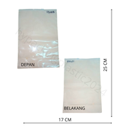 5pcs ZIPPER LOCK BAJU PLASTIK ZIPPER BAG TRANSPARAN+DOFF/PLASTIC PE/PLASTIC IMPORT/HIJAB/PLASTIC PAK