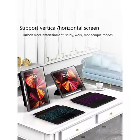 New Keyboard for Apple Smart Keyboard for iPad Pro12.9-inch (2018–2022) All-in-one Bluetooth Magneti
