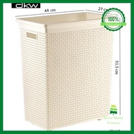 DKW HH-1120 ตะกร้าผ้าเหลี่ยมลายสาน (ไม่มีฝาปิด) (มี 2 สีให้เลือก) คุณภาพดี NMT