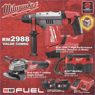 Milwaukee M18 CHPX-502 FUEL™ High Performance SDS-Plus Hammer (3 Mode) - Value Combo