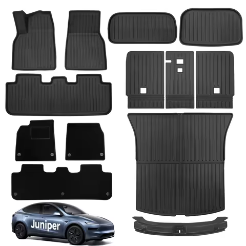 For Tesla Model Y Juniper 2025-2026 Accessories TPE Floor Mats Cargo Liner Waterproof Trunk Mat for 