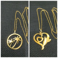 Titanium Steel Furnace Gold Necklace