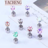 YACHENG Glow Earrings Dazzling Earring Punk Bar Trinket Flashing Earrings Men Earrings LED Luminous 