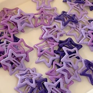 15 chiếc kẹp tóc hình ngôi sao màu tím, phụ kiện tóc thời trang cho mái, phần tóc bên, kẹp tóc trang