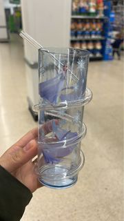 英國 代購 迪士尼 Disney 冰雪奇緣 Frozen Elsa PP膠 水杯 連飲筒