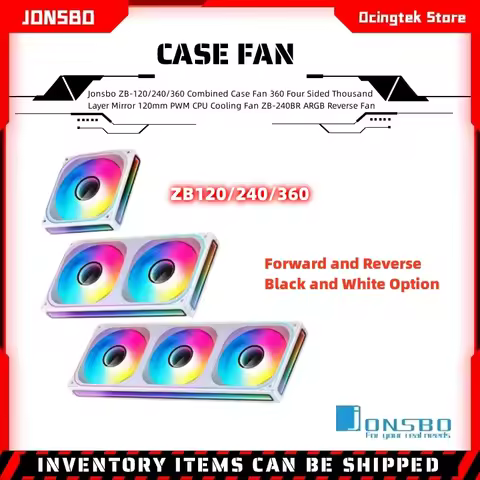 Jonsbo ZB-120/240/360 Combined Case Fan 360 Four Sided Thousand Layer Mirror 120mm PWM CPU Cooling F