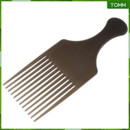 [Wishshopehhh] Afro Hair Comb Hairdressing Curly Hairs Brush Pick Hairstyling Tools Coffee