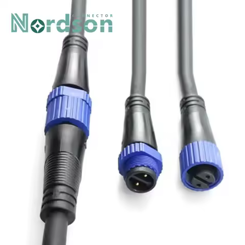 M15 Industrial Aviation LED Power Cord 2Pin 3Pin 4pin 5pin Waterproof Male Female Plug Connector AC/