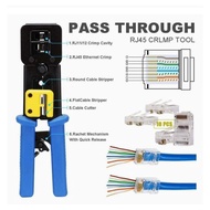 Easy RJ45 Crimper, Crimping tool for Passthrough/Passthru RJ45 Connector Network Cable Crimping Tool