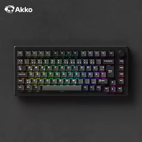 Akko MOD007B HE Mechanical Keyboard Black 75% ISO-DE Aluminum CNC Magnetic Switch Rapid Trigger 0.00