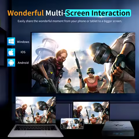 Android 14.0 X96 NEX TV Box Amlogic S905Y5 Media Player HDR10+ BT Smart TV Box Support 4K@60fps 2.4G