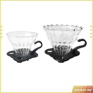 [YoyoyocfMY] Pour over Coffee Maker Cone Drip Holder Portable with Base Stand Coffee Glass Coffee Dripper for Office Kitchen