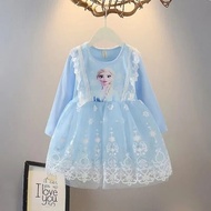 【Bestseller】 Girls Cartoon Princess Dress Summer Frozen Children's Cosplay Elsa Princess Baby Girl Toddler Cute Party Dresses 2-9yrs