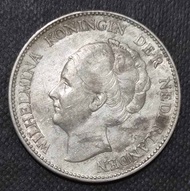Koin Perak 1 Gulden 1939 Wilhelmina Netherlands Perak/Silver 72% ±10gr 28mm