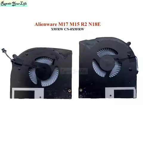 X9FRW Laptop CPU GPU Cooling Fans for Dell ALIENWARE M15 R2 N18E P87F001 Cooler Radiator CN-0X9FRW D