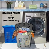 MPW Clothes Basket 777 / Plastic Clothes Basket + Lid / Medium Clothes Basket / Laundry Box + Lid / 