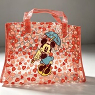 💖絕版正品💖 Disney Minnie 米妮 透明防水膠質手抽環保袋