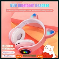 B39M Cat Wireless Headset With Mic Led Bluetooth Tws Cat Ear Headphone Music Gaming Earphone Cod