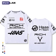 Summer F1 Racing Suit HASS HASS F1 HAAS Fleet Short Sleeve T-Shirt