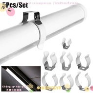 NONEDYODYE 5Pcs Spring Terry Clip, Clamp Holders With Rubber Protection Lamp Tube Clip,  T3/T4/T5/T6