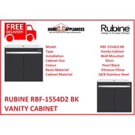 RUBINE RBF-1554D2 BLACK / WHITE VANITY CABINET