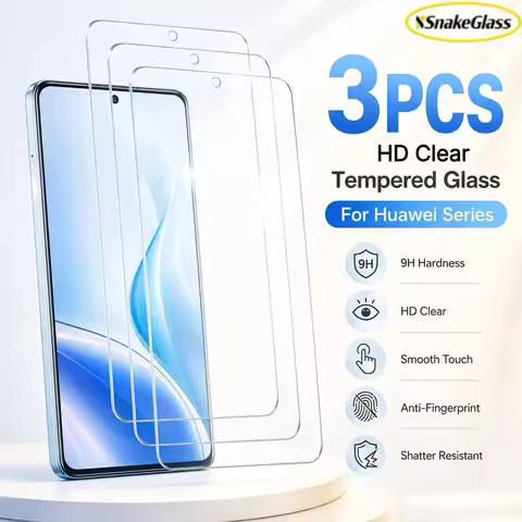 3PCS HD Tempered Glass For Huawei nova Y91 Y72 Y71 Y70 Y61 15 13 14i 13i 8i 7i 6 5T 5i Smooth Touch 