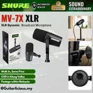 Shure MV7X Dynamic Broadcast Microphone, XLR Version - Black (MV-7X / MV7)