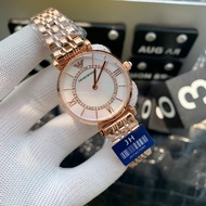 Armani 阿瑪尼 香檳金鋼帶女士手錶｜型號 AR11059