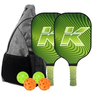 Padel Racket Set 【 Set Raket Padel 】 - Fiberglass 10mm USAPA Certified Lightweight Pickleball Paddle