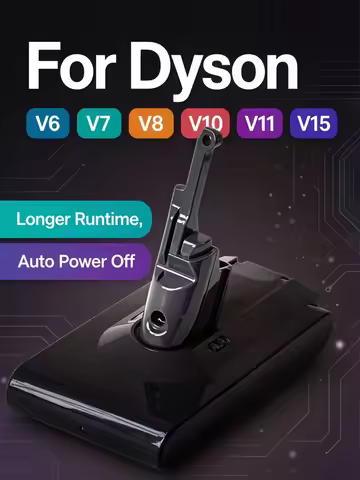 For Dyson V6 V7 V8 Absolute Handheld Vacuum Cleaner for Dyson V8 SV10 Battery 21.6V 9800mAh/12800Ah 