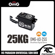 OMG Servo 25KG OMG-A3-25BF Water Resistant High Voltage HV Digital Servo Brushless Metal Gear OMG-ST