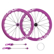 Litepro ล้อไฟเบอร์คาร์บอนจักรยานพับได้20นิ้ว451จานเบรกด้านหน้า2หลัง4ล้อสำหรับความเร็ว7-11