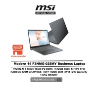 MSI Laptop Modern 14 AI Creator F3HMG-025MY (RYZEN AI 5 330U/16GB DDR5 /512GB SSD /RADEON 820M GRAPH