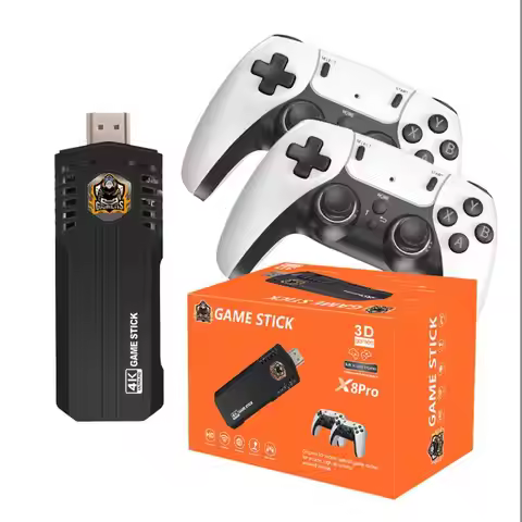 X8 Android Smart Game Console Mini Video Game Stick 64G Built-In 10000+ Games Supports FC GB GBC MD 