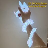 Kakak Naga 3D Bercetak Hiasan Sendi Alih Mata Bercahaya mainan naga viral