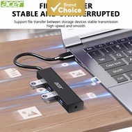 Acer 4-in-1 USB2.0/3.0 hub, 4 USB data ports, cable length 15cm/100cm, suitable for laptops PC、 Desk