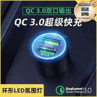 【快速出貨】QC3.0汽車車載充電器座點菸器轉換插頭轉USB擴展口車充快充一拖二