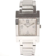 【日本直送 中古美品】グッチ GUCCI 腕時計 7700M ステンレススチール シルバー クオーツ スクエア型