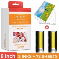 6 Inch Color Selphy Printer Paper Ink Compatible for Canon Selphy CP1500 CP1300 CP1200 CP1000 CP910 
